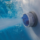 Bestway 56655E Power Steel 16ft x 10ft x 42in Outdoor Oval Frame Above Ground Swimming Pool Set with 1000 GPH Cartridge Filter Pump, Ladder, and Cover